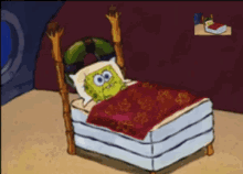 Sponge Bob In Bed GIF - Sponge Bob In Bed Wide Awake GIFs