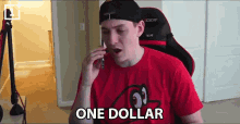 one dollar dollar on the phone scream surprised