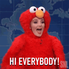 Hi Everybody Elmo GIF - Hi Everybody Elmo Saturday Night Live GIFs