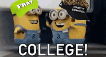 first day of college minions frat party school college