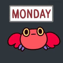 I Hate Mondays Crabby Crab GIF - I Hate Mondays Crabby Crab Pikaole GIFs