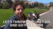 Lets Throw A Helmet On And Go For A Ride Adam Waheed GIF - Lets Throw A Helmet On And Go For A Ride Adam Waheed Motorcyclist GIFs