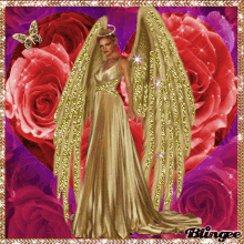 Gold Angel GIF - Gold Angel Roses GIFs