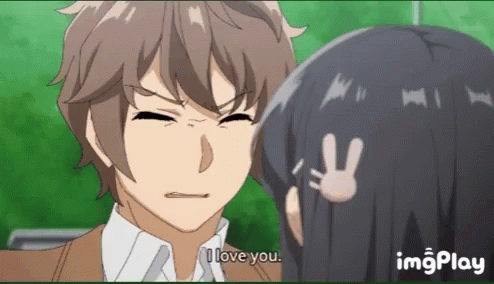 Love You Too Anime Gif Love You Too Anime Mai Discover Share Gifs
