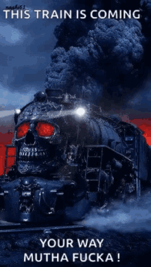 I Dont Just Ride The Crazy Train Scary GIF - I Dont Just Ride The Crazy Train Scary Smoke GIFs