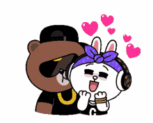 headphone hearts brown and cony music music lover