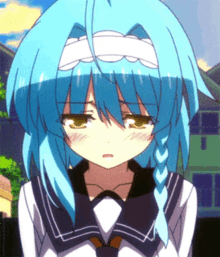 Blue Haired Anime Girl Gifs Tenor