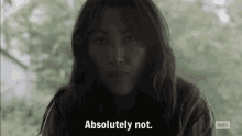 The Walking Dead Absolutely Not GIF - The Walking Dead Absolutely Not Yumiko GIFs