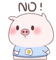 Pig Nope Sticker - Pig Nope No Stickers