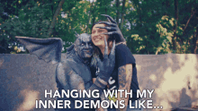 Hanging With My Inner Demons Like Gargoyle GIF - Hanging With My Inner Demons Like Demon Gargoyle GIFs