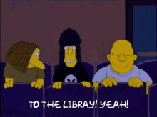 The Simpsons Presidents Day GIF - The Simpsons Presidents Day To The Library GIFs