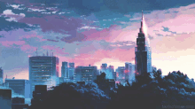 skyline anime city colorful lights skyline anime city colorful lights