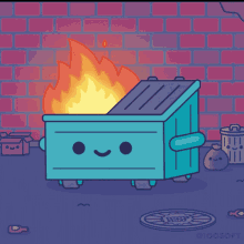 Dumpster Fire This Is Fine GIF - Dumpster Fire This Is Fine Trash Fire GIFs