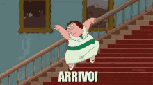 Arrivo Vengo Giungo Muoviti Griffin Scale GIF - Coming Stairs Family Guy GIFs