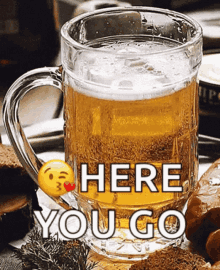 here you go cheers beer alcoholic beverage here you go cheers beer alcoholic beverage