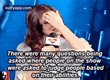 There Were Many Questions Beingasked Where People On The Showwere Asked To Judge People Basedon Theirabilities..Gif GIF - There Were Many Questions Beingasked Where People On The Showwere Asked To Judge People Basedon Theirabilities. Reblog Interviews GIFs
