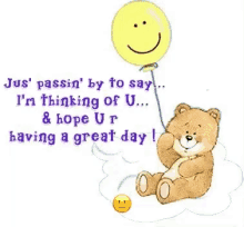 Have A Great Day Teddy Bear GIF - Have A Great Day Teddy Bear Balloon GIFs