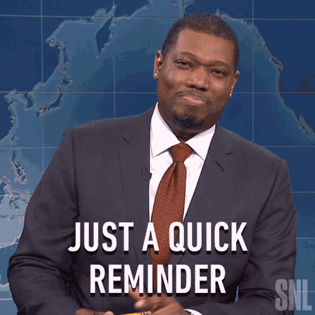 Just A Quick Reminder Saturday Night Live GIF - Just A Quick Reminder Saturday Night Live Just What To Remind You GIFs