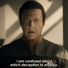 I Am Confused About Which Deception To Employ Data GIF - I Am Confused About Which Deception To Employ Data Star Trek Picard GIFs