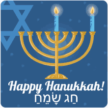 happy hanukkah menorah candles hanukkah