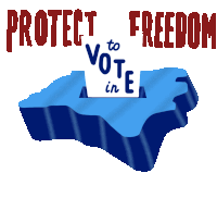 Protect The Freedom To Vote In North Carolina Vote Sticker - Protect The Freedom To Vote In North Carolina Freedom To Vote Vote Stickers