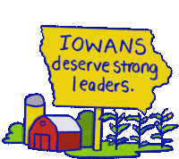 Iowans Deserve Strong Leaders Ia Sticker - Iowans Deserve Strong Leaders Strong Leaders Iowa Stickers