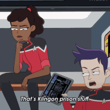 Thats Klingon Prison Stuff Bradward Boimler GIF - Thats Klingon Prison Stuff Bradward Boimler Beckett Marine GIFs