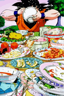 Goku Eating GIF - Goku Eating Food GIFs