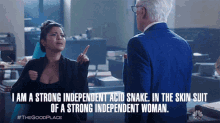 I Am A Strong Independent Acid Snake In The Skin Suit Of A Strong Woman GIF - I Am A Strong Independent Acid Snake In The Skin Suit Of A Strong Woman Ted Danson GIFs