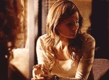 Castle Sign Of The Horns GIF - Castle Sign Of The Horns Stana Katic GIFs
