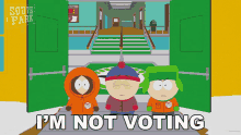 Im Not Voting Kyle Broflovski GIF - Im Not Voting Kyle Broflovski Kenny Mccormick GIFs