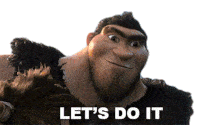 Lets Do It Grug Sticker - Lets Do It Grug The Croods Stickers