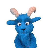 Blauer Bock Blue Goat Sticker - Blauer Bock Blue Goat Hide Eyes Stickers