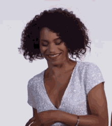 Kelly Mccreary Smile GIF - Kelly Mccreary Smile Look Up GIFs