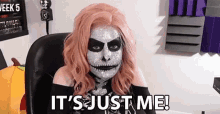 Its Just Me Halloween Costume GIF - Its Just Me Halloween Costume Halloween Make Up GIFs