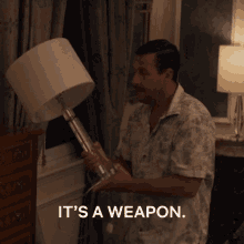 Its A Weapon Lamp GIF - Its A Weapon Lamp Protect GIFs
