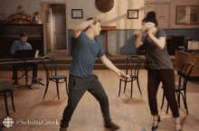 Flip Dance Move Emily Hampshire GIF - Flip Dance Move Emily Hampshire Stevie GIFs