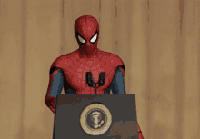 Spiderman Mic Drop GIF - Spiderman Mic Drop Obama GIFs