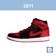 2011: Air Jordan 1 Retro High "Banned" GIF - Sole Collector Sole Collector Gifs Shoes GIFs