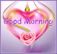 Good Morning Heart GIF - Good Morning Heart Rose GIFs