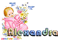 Alexandra Name Baby Sticker - Alexandra Name Alexandra Baby Stickers