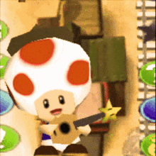 Toad Mario Party GIF - Toad Mario Party Guitarist GIFs