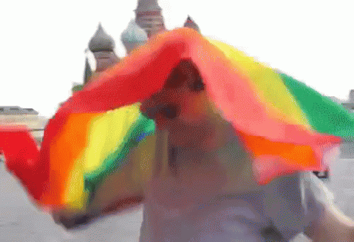 флаг лгбт кремль радуга россия прайд GIF - Flag Lgbt Kremlin GIFs