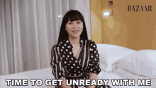 time to get unready with me lets prepare lets tidy up michelle phan harpers bazaar