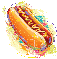 Hot Dog Sandwich Sticker - Hot Dog Sandwich Food Stickers