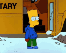 Bart Simpson Snowball Fight GIF - Bart Simpson Snowball Fight The Simpsons GIFs