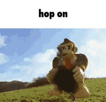 Hop On Donkey Kong GIF - Hop On Donkey Kong Riding Emu GIFs