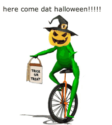 Here Come Dat Halloween GIF - Halloween Here Come Dat Boi Frog GIFs