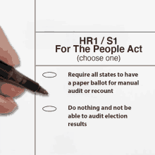Hr1s1for The People Act Require All States To Have Paper Ballots GIF - Hr1s1for The People Act Require All States To Have Paper Ballots Ballot GIFs