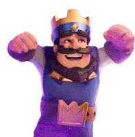 Here I Come Blue King Sticker - Here I Come Blue King Clash Royale Stickers